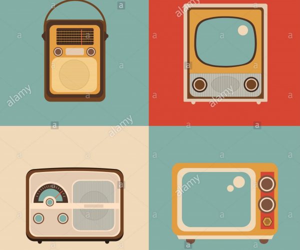 radio-tv-picture-is-made-in-the-style-of-a-retro-pop-art-F4TRJ0 radio-tv-picture-is-made-in-the-style-of-a-retro-pop-art-F4TRJ0